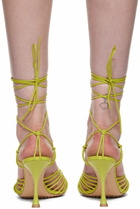 Bottega Veneta Green Lagoon Dot Heeled Sandals