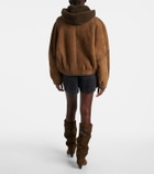 Isabel Marant Amiel leather-trimmed suede jacket