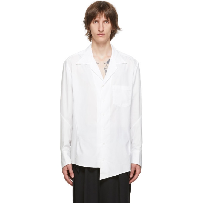 Photo: Sulvam White Broad Open Collar Shirt