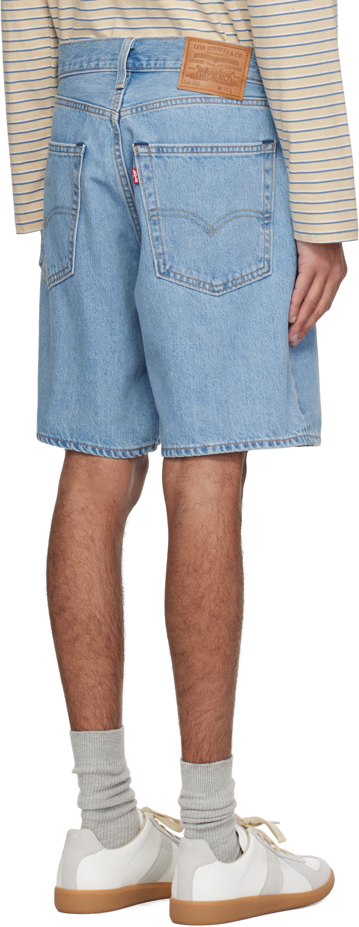 Levi's Blue 468 Stay Loose 9 Denim Shorts