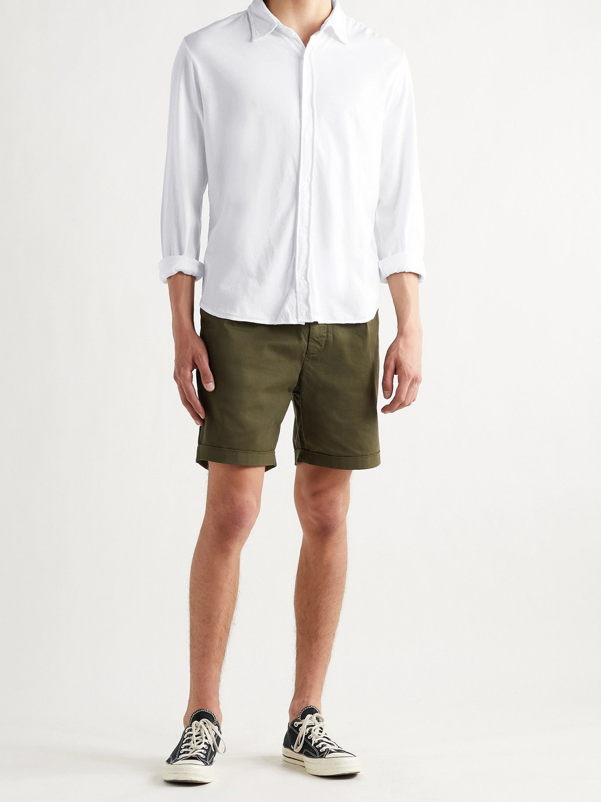 SAVE KHAKI UNITED - Supima Cotton-Jersey Shirt - White