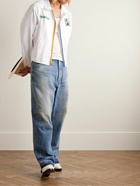 CHERRY LA - Baja Drag Garment-Dyed Embellished Cotton-Twill Jacket - White