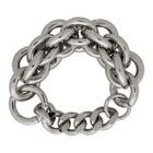 1017 ALYX 9SM Silver Leather Details Chunky Chain Bracelet