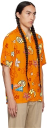 AAPE by A Bathing Ape Orange Graphic Shirt