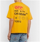 Off-White - Logo-Print Cotton-Jersey T-Shirt - Yellow