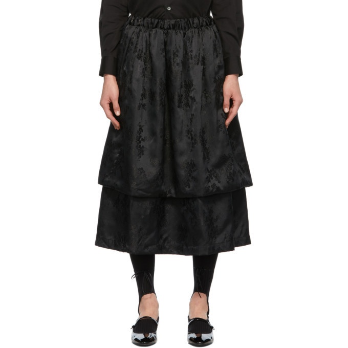 Photo: Comme des Garcons Comme des Garcons Black Jacquard Layered Skirt