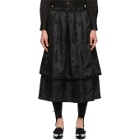 Comme des Garcons Comme des Garcons Black Jacquard Layered Skirt