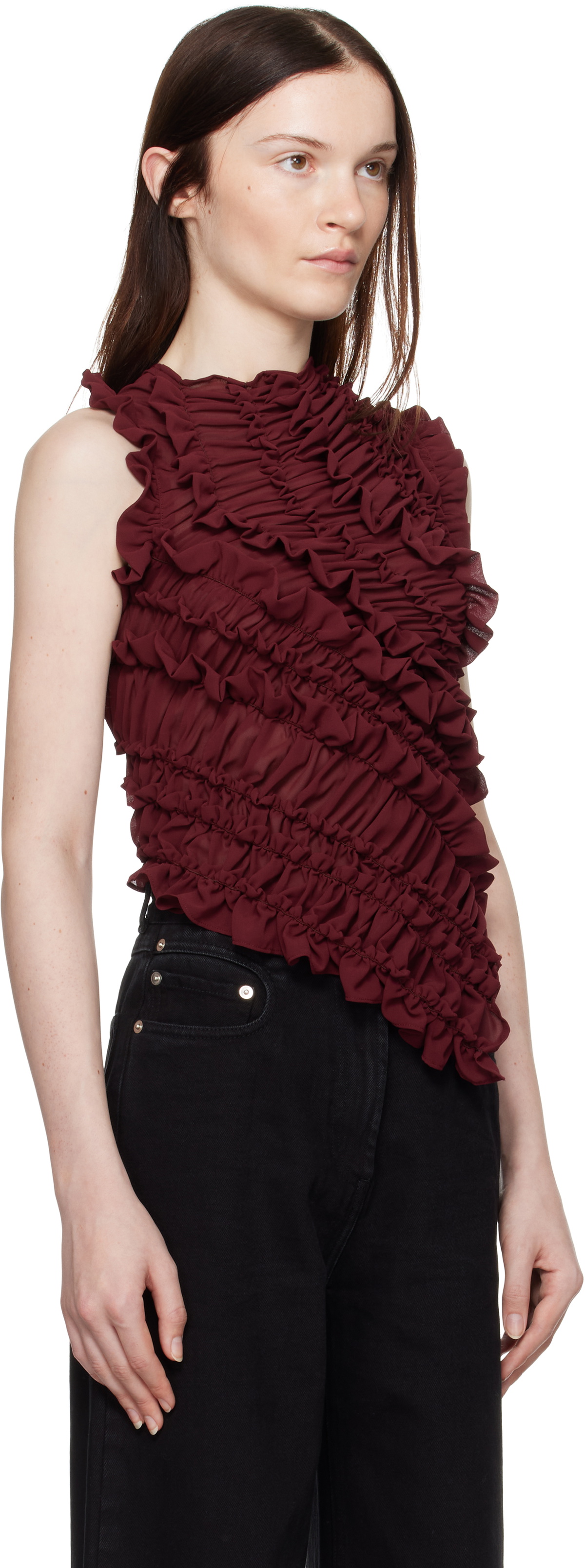 Beaufille SSENSE Exclusive Burgundy Vera Blouse