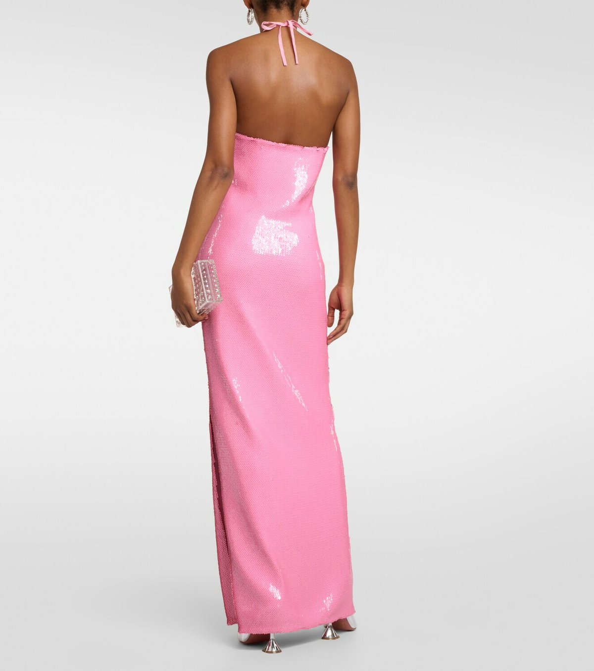 Rodarte Floral-appliqué sequined gown