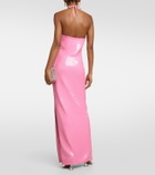 Rodarte Floral-appliqué sequined gown