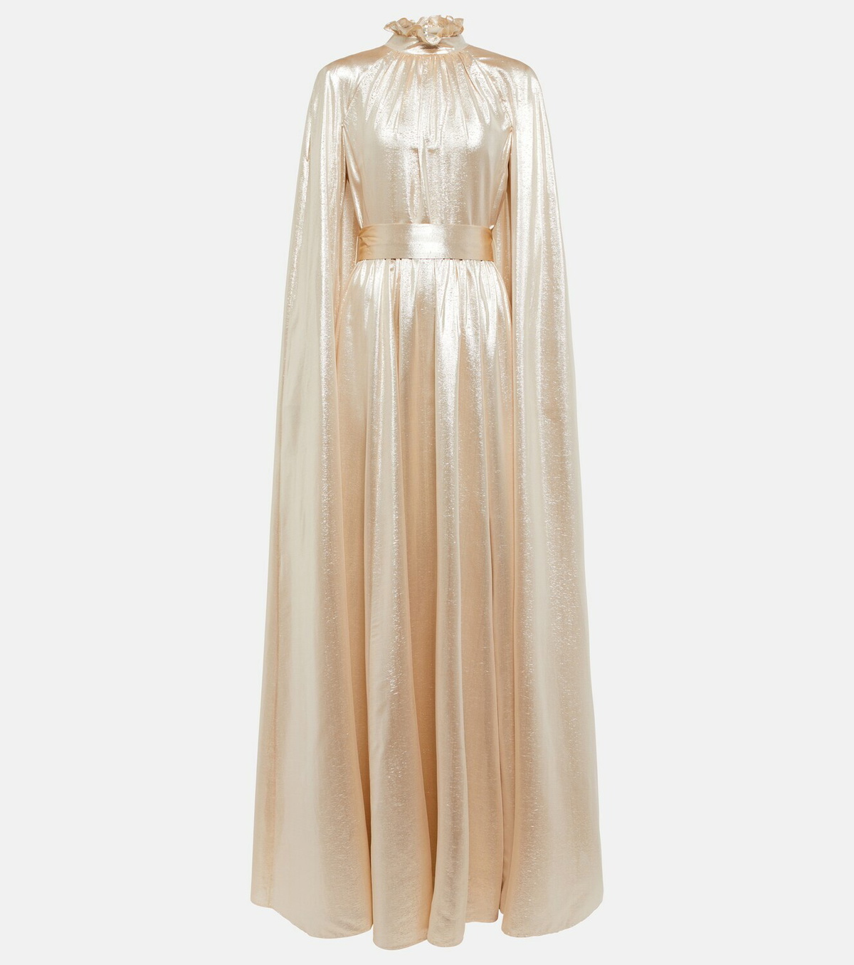 Erdem - Macie lamé cape gown