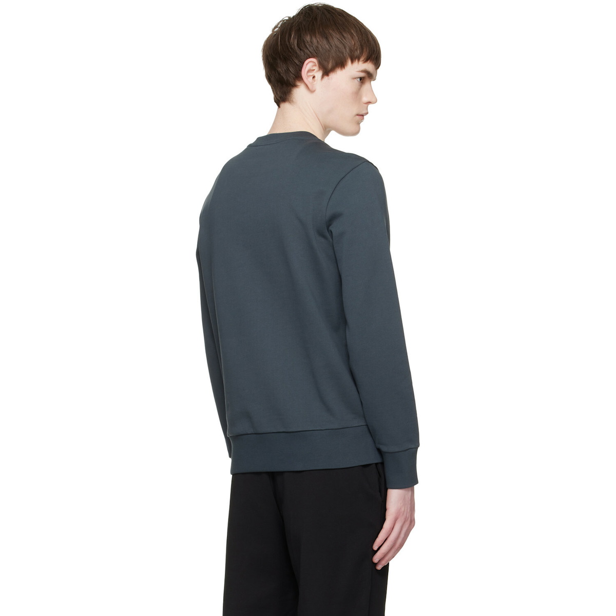 Moncler Gray Logo Cotton Jersey Long Sleeve Sweatshirt