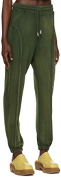 Eckhaus Latta Khaki Paneled Lounge Pants