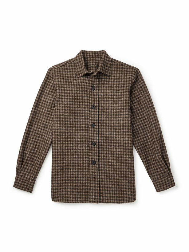 Photo: Rubinacci - Checked Wool Shirt - Brown