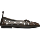 Alohas Brown Rosalind All Studs Vintage Effect Ballerina Flats
