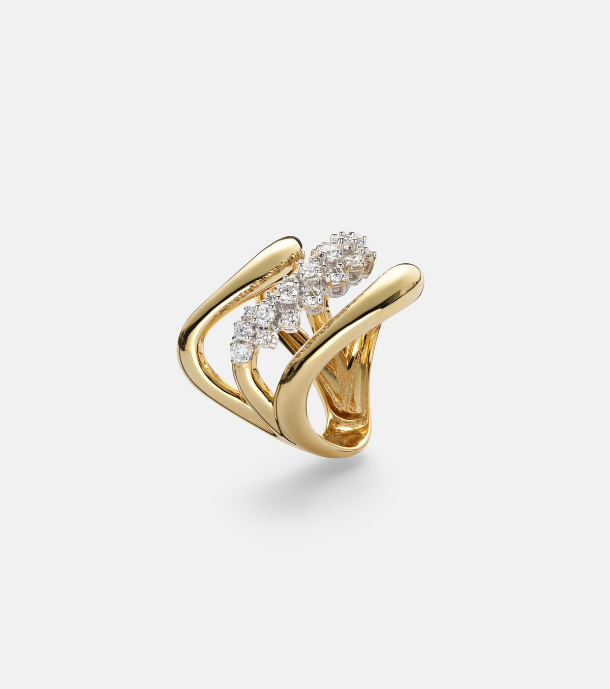 Yeprem Golden Strada 18kt gold ring with diamonds