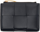 Bottega Veneta Navy Small Bi-Fold Zip Wallet