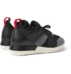 Moncler - Emilien Leather and Rubber-Trimmed Mesh Sneakers - Men - Black