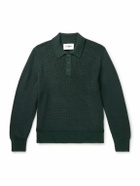 Corridor - Ribbed Organic Mercerised Cotton Polo Shirt - Green