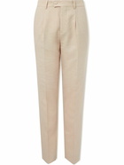 Brunello Cucinelli - Summer Twist Tapered Linen and Wool-Blend Trousers - Neutrals