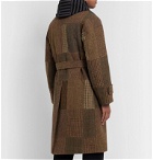 Noah - Patchwork Double-Breasted Wool Trench Coat - Brown