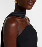 Solace London Mae satin-paneled bustier gown
