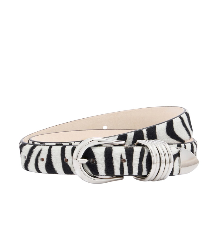 Photo: Déhanche Hollyhock zebra-print calf hair belt
