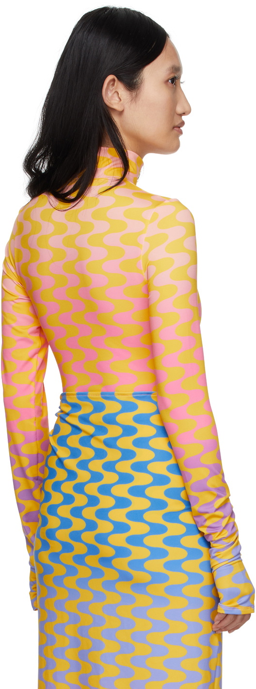 FENSI SSENSE Exclusive Yellow 'Mystery Of Love' Bodysuit