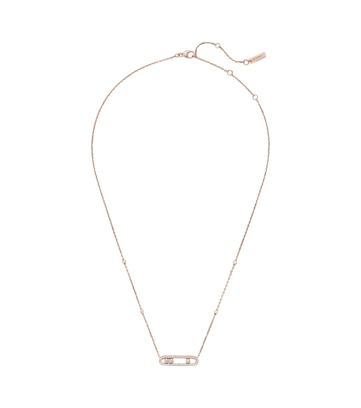 Photo: Messika Baby Move 18kt rose gold necklace with diamonds