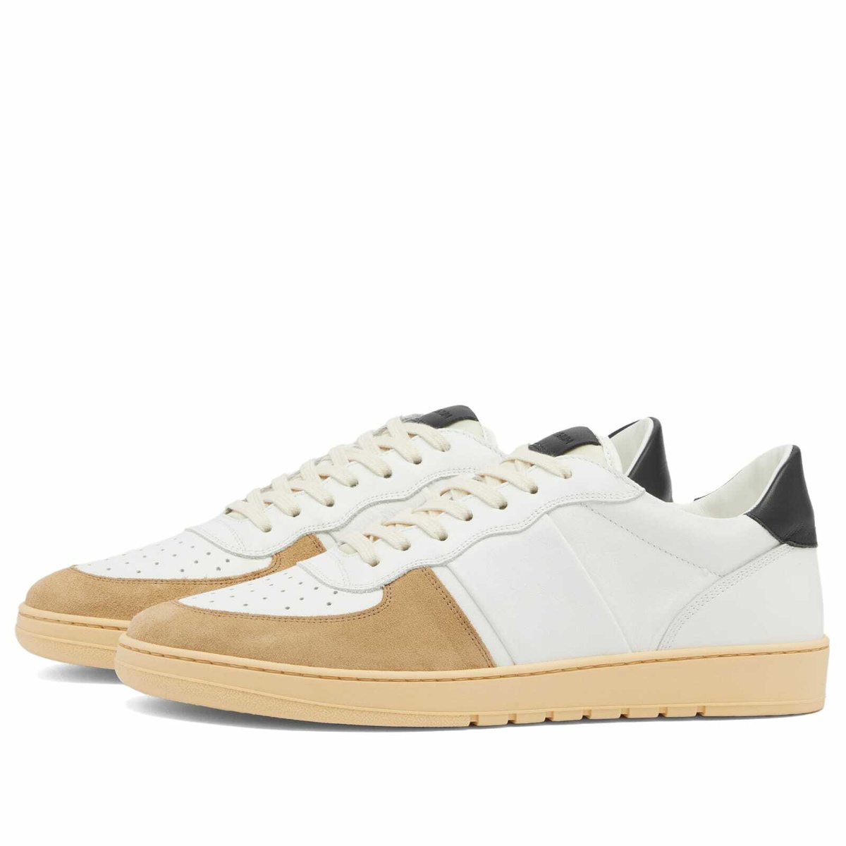 Collegium Men's Pillar Destroyer Low Sneaker in White/Taupe/Black