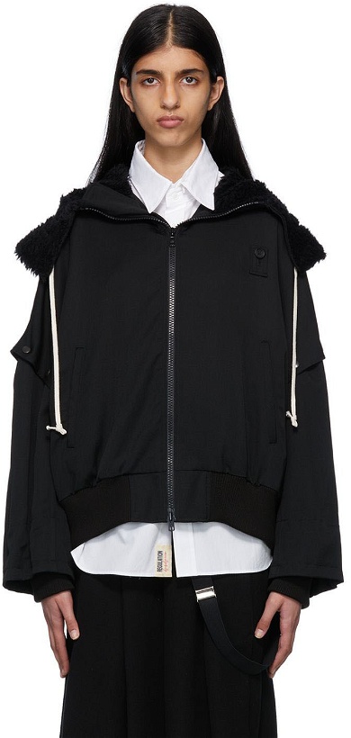 Photo: Regulation Yohji Yamamoto Black Detachable Sleeves Jacket