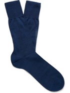 FALKE - Mélange Merino Wool-Blend Socks - Blue