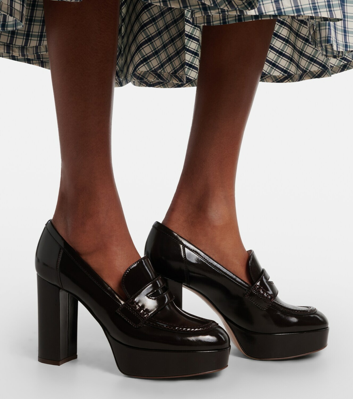 Gianvito Rossi Patent leather loafer pumps