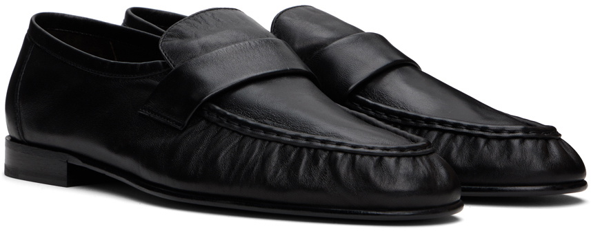 The Row Black Soft Loafers