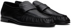 The Row Black Soft Loafers