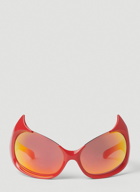 Balenciaga - Gotham Cat Sunglasses in Red