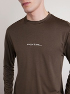 Portal - Lateral Peak Logo-Print Recycled-Jersey T-Shirt - Brown