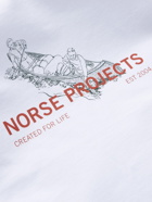 NORSE PROJECTS - Slim-Fit Printed Cotton-Jersey T-Shirt - White - S