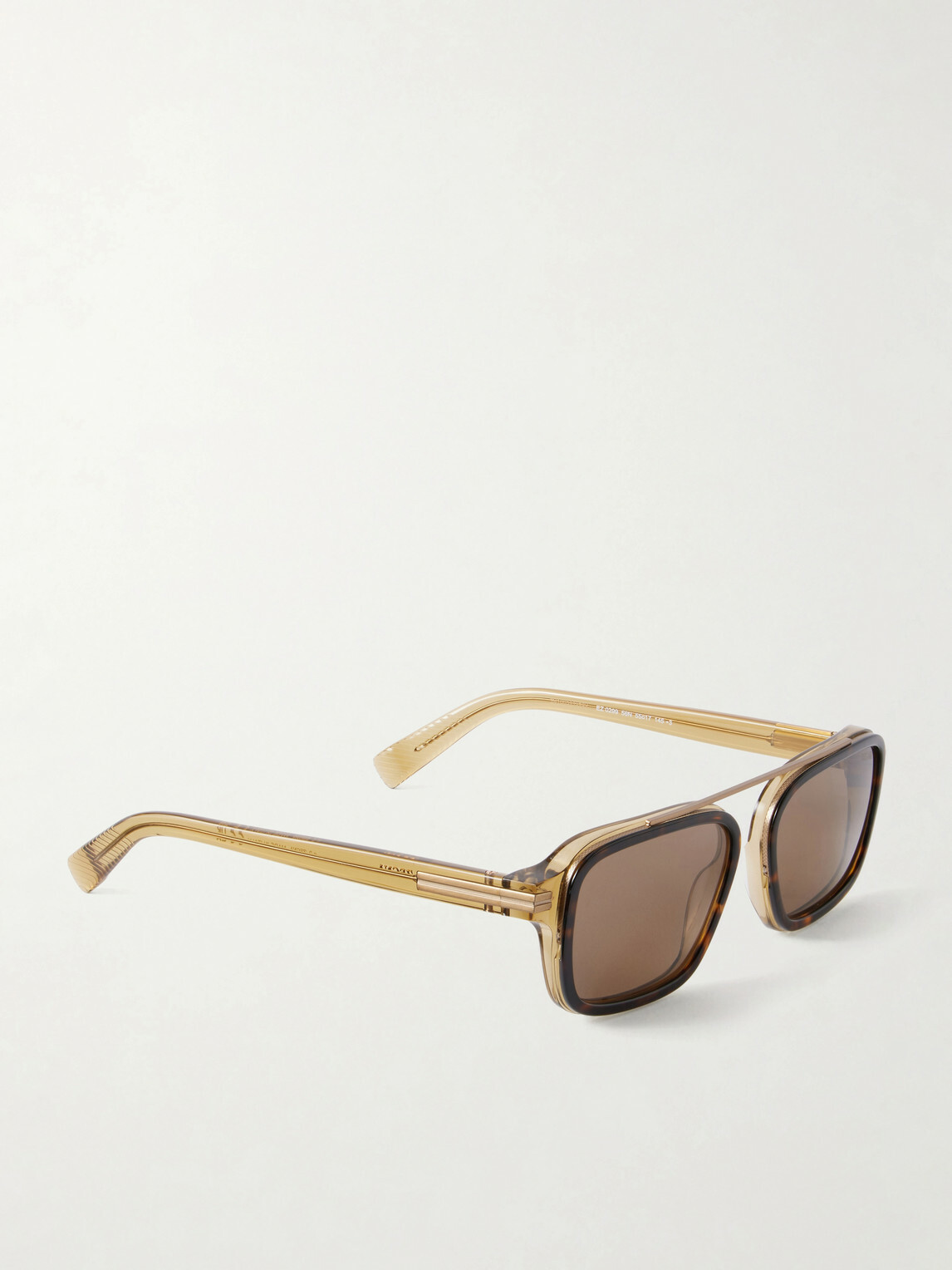 Zegna - Geometric Square-Frame Acetate Sunglasses