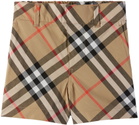 Burberry Baby Tan Check Shorts