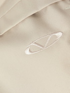 VETEMENTS - Oversized Logo-Embroidered Padded Two-Tone Canvas Jacket - Neutrals