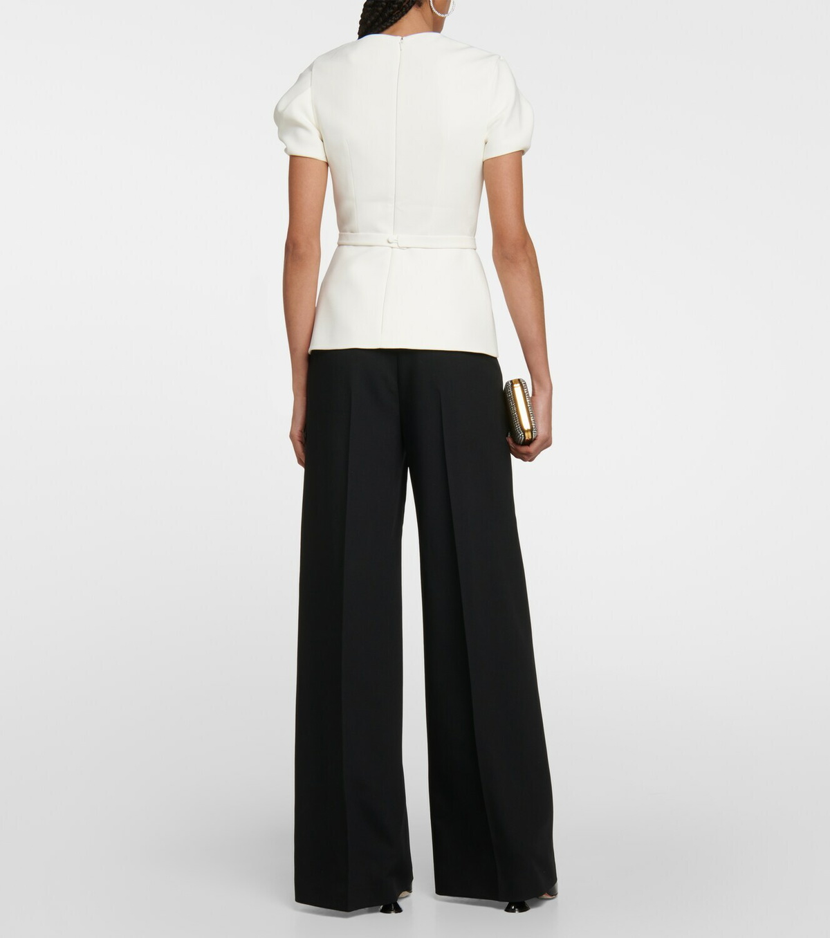 Safiyaa Peplum crêpe top
