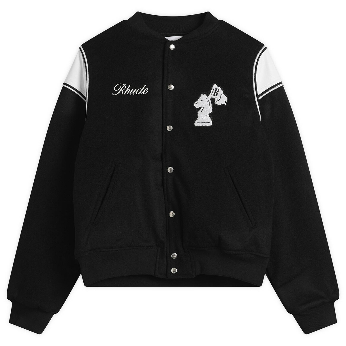 Rhude Men's Piping Raglan Track Jacket in Black Rhude