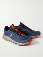 ON - Cloudnova Form Rubber-Trimmed Mesh Running Sneakers - Blue