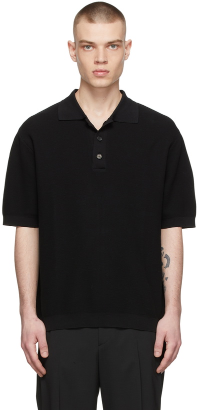 Photo: Solid Homme Black Cotton Polo