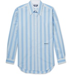 CALVIN KLEIN 205W39NYC - Striped Cotton-Poplin Shirt - Men - Light blue