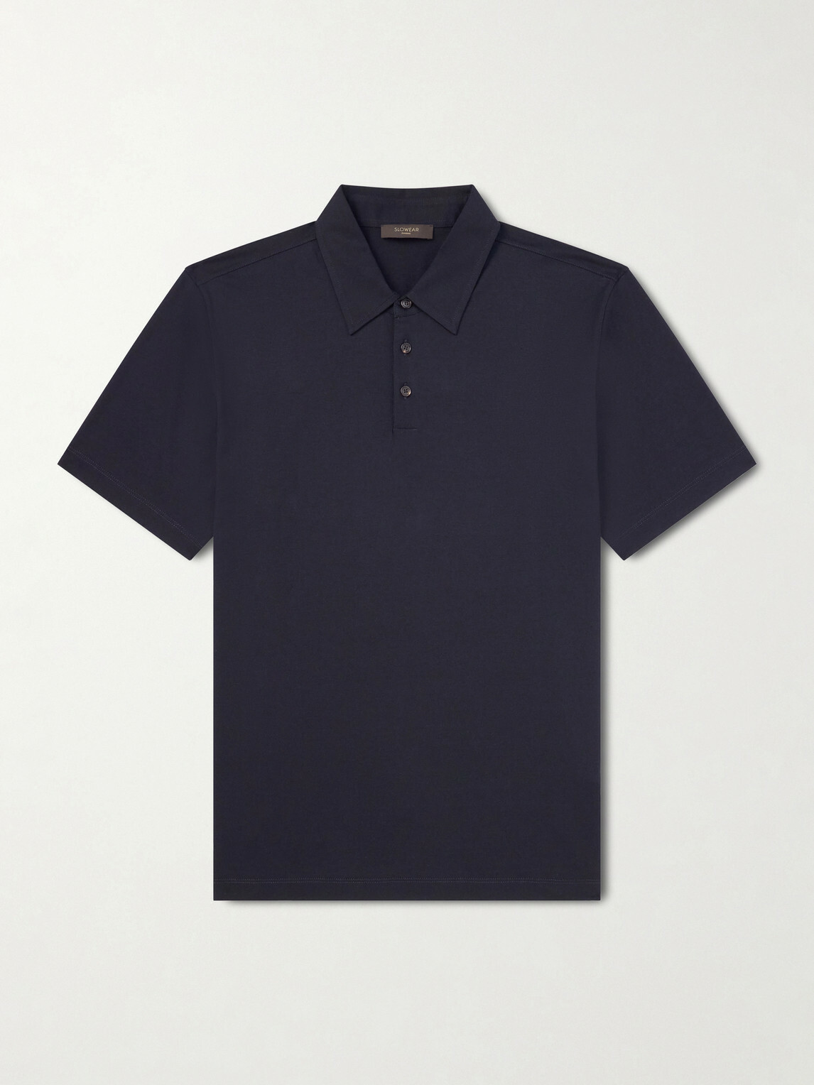 Slowear - Cotton and Silk-Blend Jersey Polo Shirt - Blue