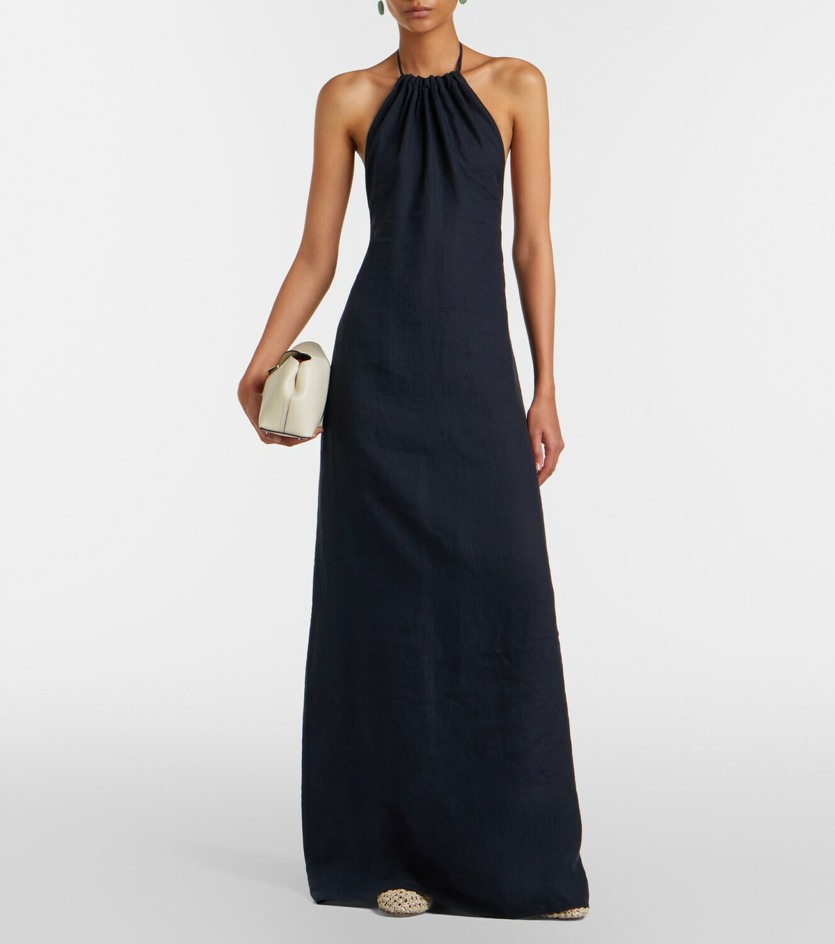 Nili Lotan Lelia halterneck linen maxi dress