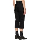 MM6 Maison Margiela Black Cropped Work Jeans