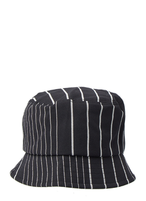 Photo: Off-Key Pinstripe Bucket Hat in Black